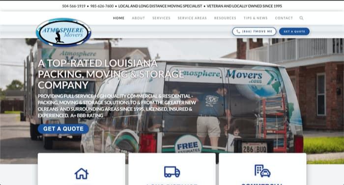 Atmosphere Movers website screenshot